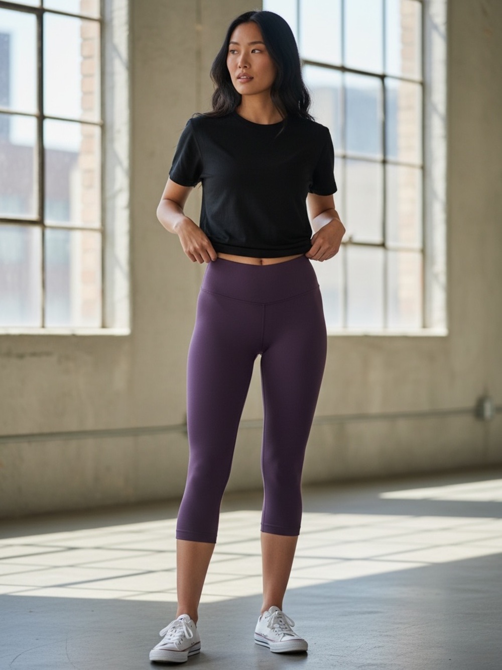 Nux V Crop Leggings   NWT | Large • Blackberry • Activewear
